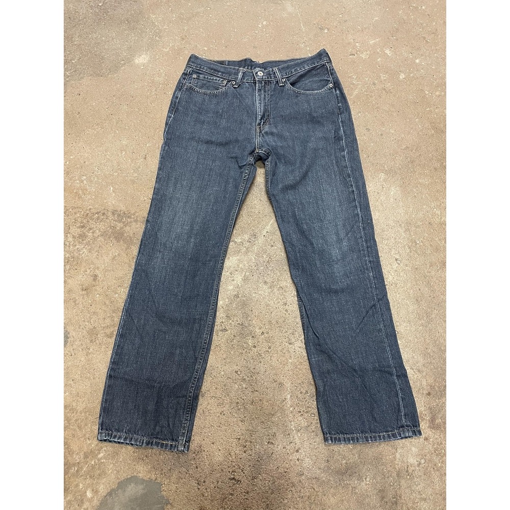 Levis 514 Jeans Mens 34x32 Dark Wash Blue Denim‎ Straight Leg Low Rise Zip Fly